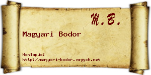 Magyari Bodor névjegykártya